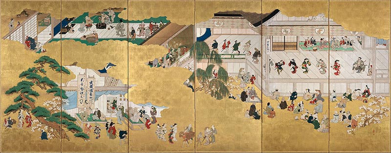 Hishikawa Moronobu"Scenes from the Nakamura Kabuki Theater"