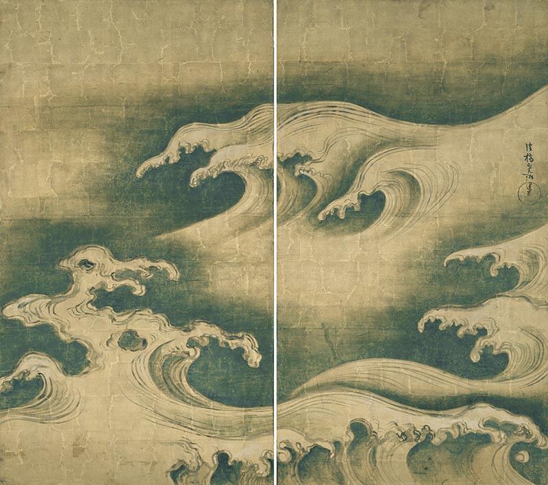Ogata Korin "Rough Waves" The Metropolitan Museum of Art