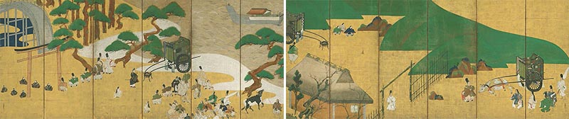 Tawaraya Sotatsu, "Scenes from The Tale of Genji", Seikadō Bunko Library
