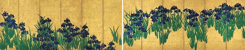 Ogata Korin "Irises" Nezu Museum