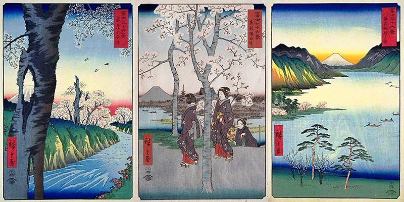From "Thirty-six Views of Mount Fuji" by Hiroshige Utagawa